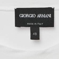 Giorgio Armani White Jersey Round Neck T-Shirt M