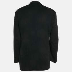 Giorgio Armani Black Cashmere Single Breasted Blazer L