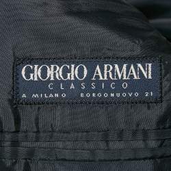 Giorgio Armani Black Cashmere Single Breasted Blazer L