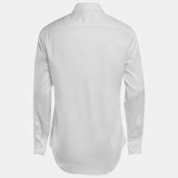 Pre Owned Giorgio Armani White Cotton Long Sleeve Shirt M