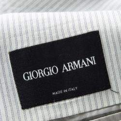 Pre Owned Giorgio Armani Grey Cotton Tailored Blazer XL