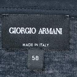 Giorgio Armani Navy Blue Logo Embroidered Jersey T-Shirt 4XL
