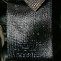 Giorgio Armani Black Felt Wool Single Breasted Coat XXXL