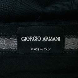 Giorgio Armani Navy Blue Prince of Wales Wool Trousers XL