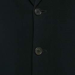 Giorgio Armani Black Wool Single Breasted Blazer S