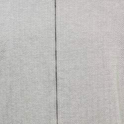Giorgio Armani Grey Herringbone Cotton Blend Zip-Up Shirt M