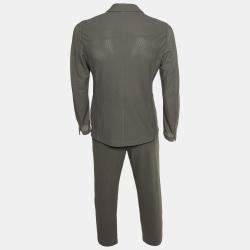 Giorgio Armani Grey Mesh Suit M