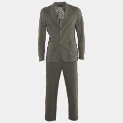Giorgio Armani Grey Mesh Suit M