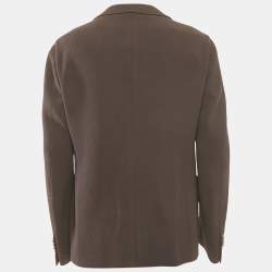 Giorgio Armani Black Textured Wool Knit Upton Blazer XL