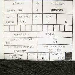 Pre Owned Giorgio Armani Black Pinstripe Wool Blend Regular Fit Suit 5XL