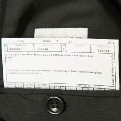 Pre Owned Giorgio Armani Black Pinstripe Wool Blend Regular Fit Suit 5XL