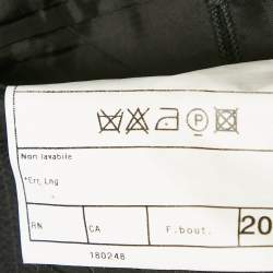 Pre Owned Giorgio Armani Black Pinstripe Wool Blend Regular Fit Suit 5XL