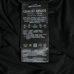 Pre Owned Giorgio Armani Icon Black Jersey Round Neck T-Shirt M