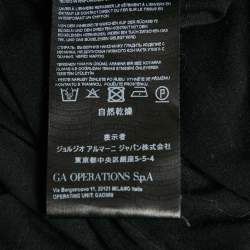 Pre Owned Giorgio Armani Icon Black Jersey Round Neck T-Shirt M