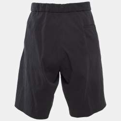 Pre Owned Giorgio Armani Black Cotton Belted Shorts XXL