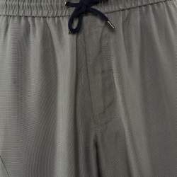 Pre Owned Giorgio Armani Grey Crepe Trousers XXL