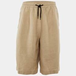 Pre Owned Giorgio Armani Beige Hemp Bermuda Shorts XL