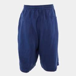 Pre Owned Giorgio Armani Blue Hemp Bermuda Shorts XXL