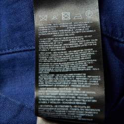 Pre Owned Giorgio Armani Blue Hemp Bermuda Shorts XXL