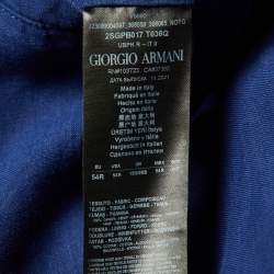 Pre Owned Giorgio Armani Blue Hemp Bermuda Shorts XXL