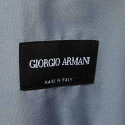 Pre Owned Giorgio Armani Grey Cotton Button Front Long Sleeve Shirt XXL