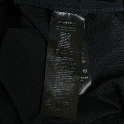 Pre Owned Giorgio Armani Black Mesh Logo Patch Detail Crew Neck T-Shirt XXXL