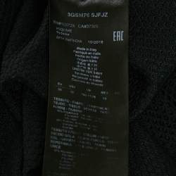 Pre Owned Giorgio Armani Black Mesh Crew Neck T-Shirt XXXL