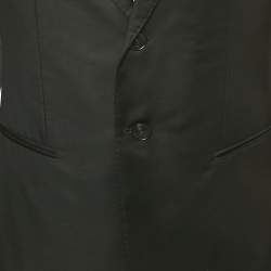 Pre Owned Giorgio Armani Black Wool Single Breasted Blazer L