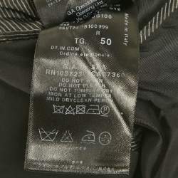 Pre Owned بدلة جورجيو أرماني صوف أسود بمقاس كبير