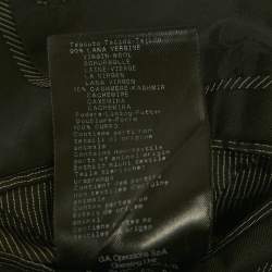 Pre Owned بدلة جورجيو أرماني صوف أسود بمقاس كبير