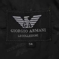 مملوكة مسبقًا Giorgio Armani Black Wool Single Breasted Blazer XXL