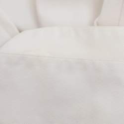 Pre Owned قميص جورجيو أرماني قطن مرن أبيض بأكمام طويلة مقاس كبير جداً