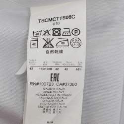 مملوكة مسبقًا قميص جورجيو أرماني قطن رمادي بأكمام طويلة مقاس كبير جدًا