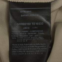 Pre Owned تي شيرت جورجيو أرماني جيرسيه أبيض بتفاصيل شعار برقبة دائرية مقاس كبير - لارج