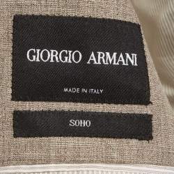 Pre Owned Giorgio Armani Brown Wool Blend Soho Blazer & Pants Suits L