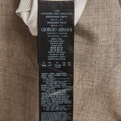 Pre Owned Giorgio Armani Brown Wool Blend Soho Blazer & Pants Suits L