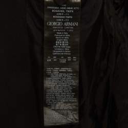 Pre Owned بدلة وبنطال جورجيو أرماني صوف أسود سوهو مقاس كبير