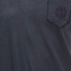 Pre Owned تي شيرت بولو بيكيه جورجيو أرماني أزرق كحلي مقاس كبير