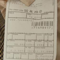 Pre Owned Giorgio Armani Beige/Black Houndstooth Regular Fit Blazer XL