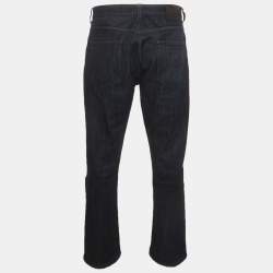 Pre Owned Giorgio Armani Blue Denim Straight Fit Jeans L/Waist 36"