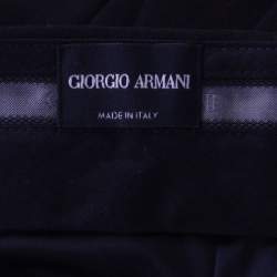 Pre Owned Giorgio Armani Black Stretch Jersey Trousers XL