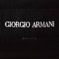 Pre Owned Giorgio Armani Black Straight Fit Formal Trousers M
