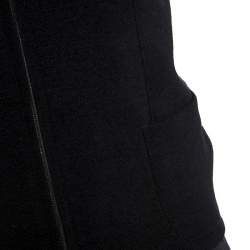 Pre Owned Giorgio Armani Black & Grey Wool Blend Vest L