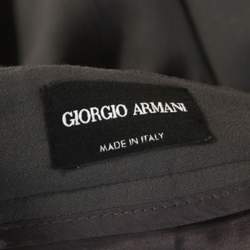 Pre Owned Giorgio Armani Grey Wool Straight Fit Trousers M  