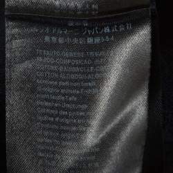 Pre Owned Giorgio Armani Navy Blue Cotton Jacket M