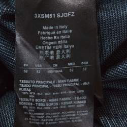 Giorgio Armani Steel Blue Silk Crew Neck T-Shirt XL