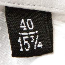 Giorgio Armani White Cotton Luxury Fit Button Front Shirt L