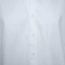 Giorgio Armani White Cotton Luxury Fit Button Front Shirt L