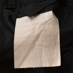 Pre Owned Giorgio Armani Black Pinstripe Wool Two Buttoned Blazer L