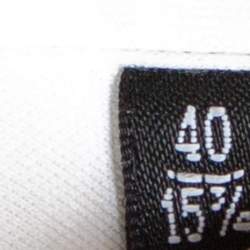 Giorgio Armani Off White Cotton Jersey Button Front Shirt M